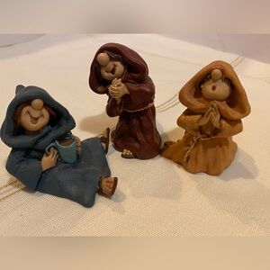 Vintage 1998 Friar Folk Monks by Maureen Carlson Figurines
